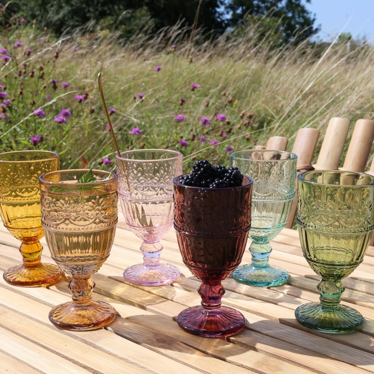 6 bicchieri calice colorati Chic Antique “Saint-Émilion Collection”