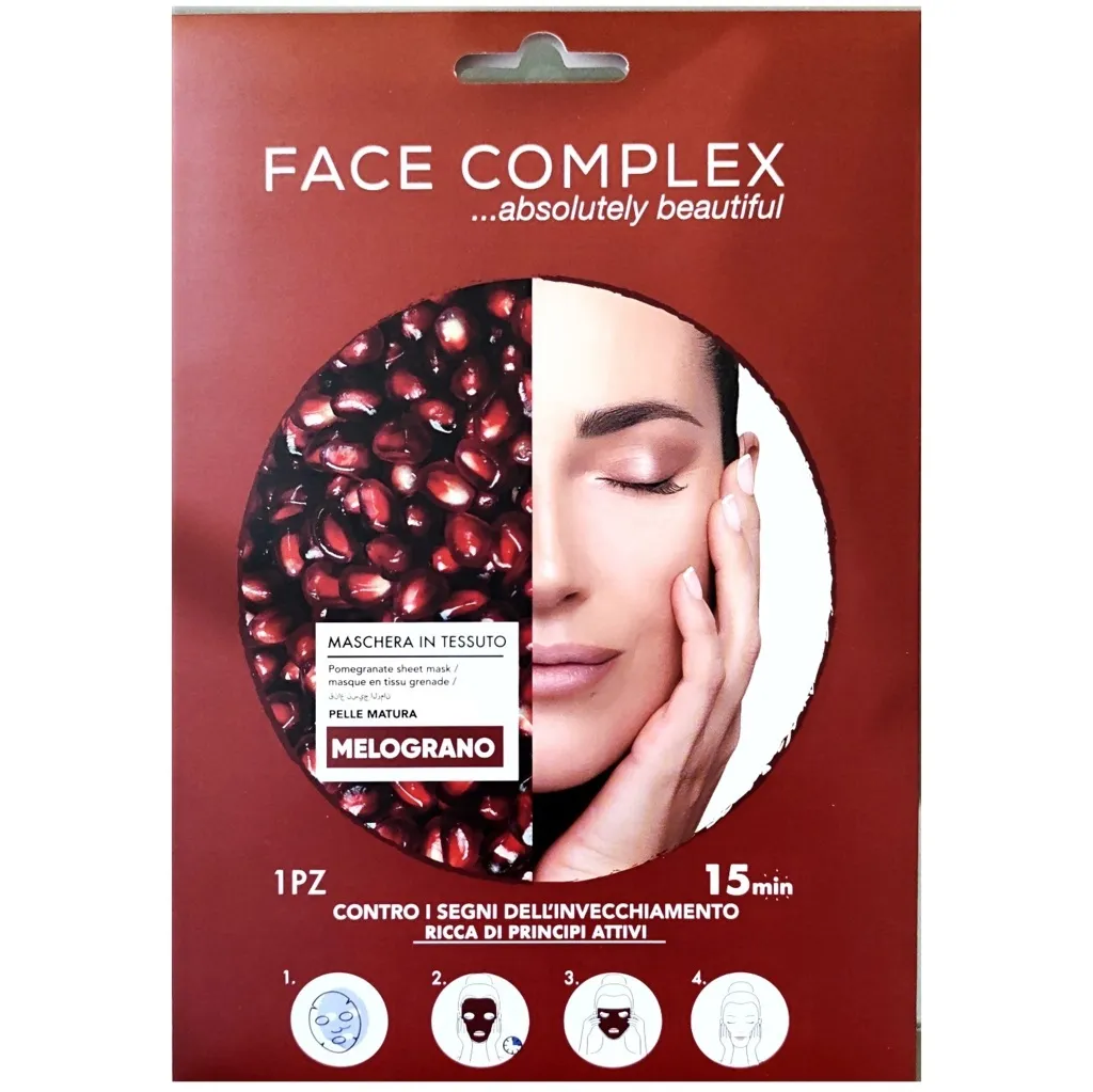 FACE COMPLEX MASCHERA IN TESSUTO MELOGRANO 1 PZ