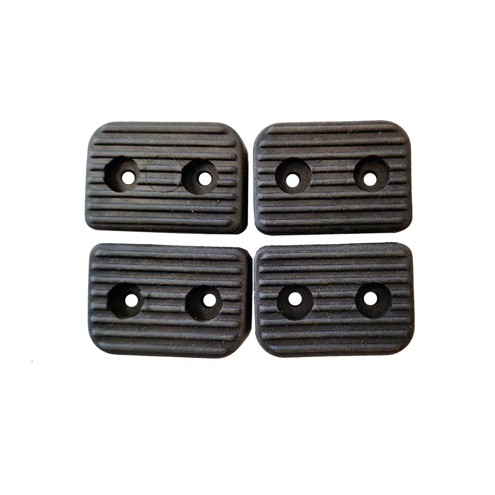 Piedini-tacchetti in gomma, a 1 e 2 fori, per lettini da massaggio portatili